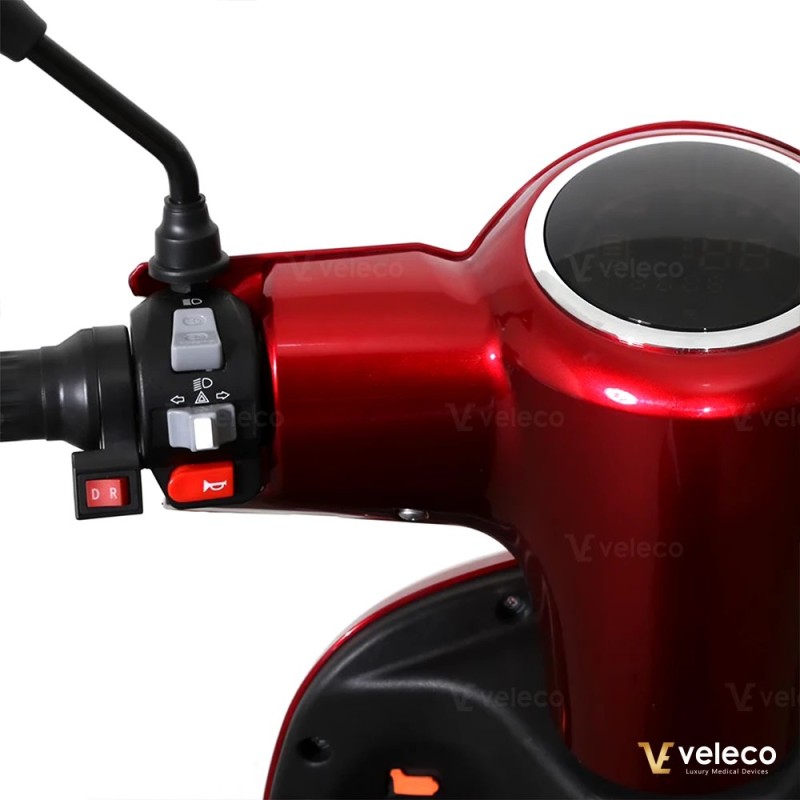 Veleco CRISTAL – 3-wheeled mobility scooter with full LED lights