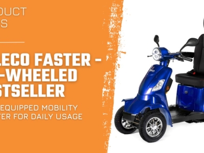 Veleco FASTER 4-wheeled mobility scooter – Velobike bestseller. A fully equipped